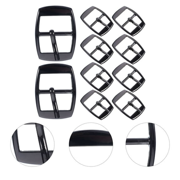 Masteelf 10pcs Zinc Alloy Belt Buckles Single Prong Buckles Replacement Parts for DIY Craft