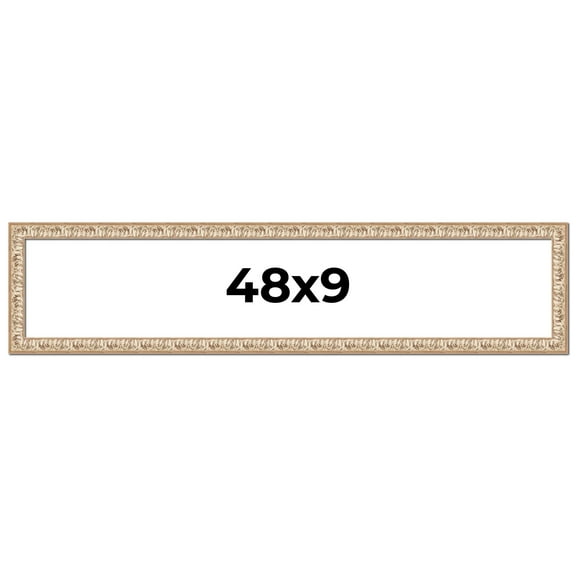 48x9 Frame White Real Wood Picture Frame Width 1.5 inches | Interior Frame Depth 0.5 inches |