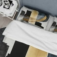 thumbnail image 4 of Designart "Glamorous Art Deco Abstraction I" Abstract Bedding Covert Set - Modern Black Transitional Bed Set With 1 Sham, 4 of 6