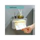 thumbnail image 2 of 1pc Wall-mounted Transparent Tissue Box Holder, Non-trace Stick-on Paper Napkin Case For Bathroom, Bedroom And Living Room, 2 of 5