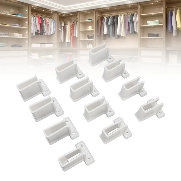 Wire Shelf End Bracket, Wire Shelf End Support Sturdy White Plastic for Closet