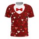thumbnail image 2 of Xuyuer Valentine's Day Women's Tshirts Holiday Party Funny Costume 3D Print Funny Tuxedo Graphic T-Shirt Novelty Short Sleeve Crewneck Shirt Circus Costume Showman T-Shir, 2 of 9