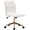 White, variant on DUHOME Modern Home Office Chair，Cute White Desk Chair with Gold Base, PU Leather Task Chair Computer Chair Rolling Chair with Wheels, Armless Vanity Chair for Teens
