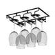 thumbnail image 2 of Matsuzay Soporte para copas de vino Comedor Restaurante Colgador de cocina Debajo del gabinete Copa Estante Reutilizable Ahorro de espacio Cocina y Comedor Negro, 2 of 6