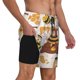thumbnail image 2 of Balery Cute Bee Honey Jar Hive Bear Bañador para hombre, shorts de playa de secado rápido con entrepierna y forro de compresión-Medium, 2 of 6