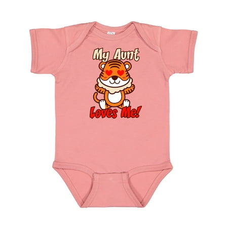

Inktastic My Aunt Loves Me Tiger Gift Baby Boy or Baby Girl Bodysuit