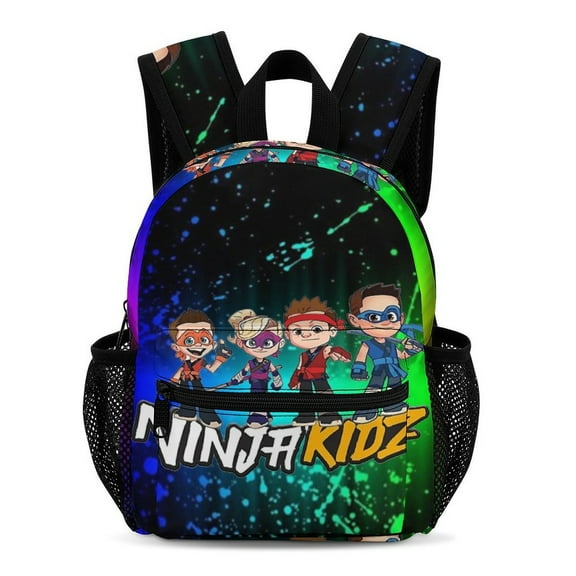 Ninja Kidz Stylish Backpack Multifunctional 13 Inch Schoolbag Large Capacity Printed Shoulder Bag Daypack