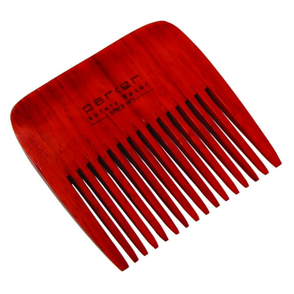 Parker Safety Razor Premium & Natural Rosewood Wide Tooth Beard Comb for Perfect Grooming - Felt Storage Pouch Included