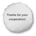thumbnail image 1 of Thanks聽For聽Your聽Cooperation Symbol Round Throw Pillow Home Decoration Cushion, 1 of 3