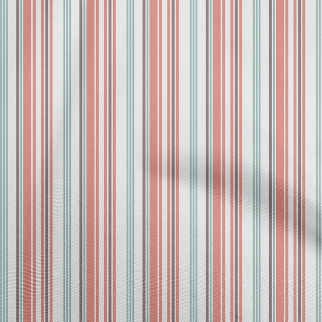 oneOone Tissu Flex Coton Orange Rayures Projets de Couture Tissu Imprimé au Mètre 40 Pouces de Large-R1