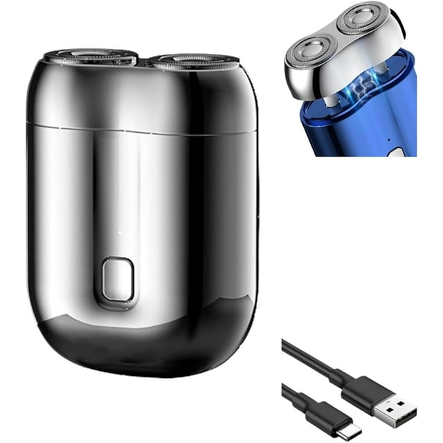 Mini Dual-Head Electric Shaver for Men, 2026 New Model USB Rechargeable & Washable, Portable Compact Travel Razor with Dual Floating Heads