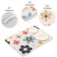 thumbnail image 3 of Yayeee Dish Drying Mat for Kitchen Counter 18"x24" Microfiber Absorbent Pad, Beige Retro Flower, 3 of 7