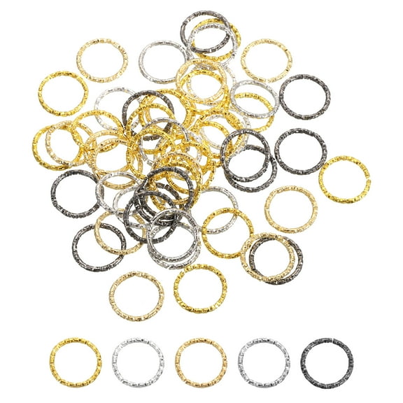 Uxcell Open Jump Rings 50Pack 15mm O-ring Connectors for Jewelry Making, Multi Color
