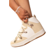 thumbnail image 1 of Tenis de Bota con Brillo Casual para Mujer Liliana Shoes Suprema-1 Beige, 1 of 4