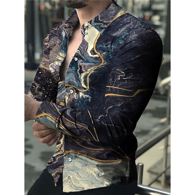 Camisa de manga larga con botones y solapa para hombre, moda de primavera y verano de , informal, de uso diario, de alta calidad, de tela suave, estilo occidental, talla grande