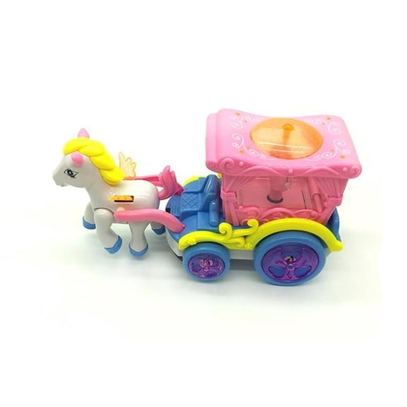 Walking Horse And Carriage With Lights And Sound