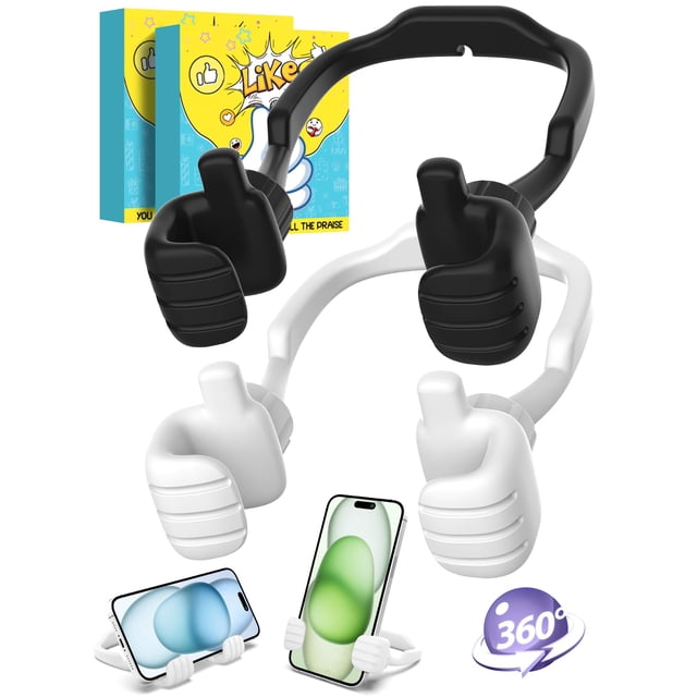 Soporte para teléfono CALDEVER Thumbs Up, 2 unidades, ajustable para escritorio