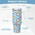 thumbnail image 5 of Sikiie Gnome Pool Party Insulated Stainless Water Bottle Lid Travel Mug Cup Insulated Tumblers Cup 40oz Ice Bully With Handle, 5 of 8