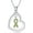 03-Green Ribbon, variant on Sterling Silver Breast Cancer Awareness Necklace Survive Pink Ribbon Pendant Gifts for Women