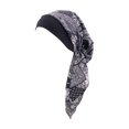 thumbnail image 5 of Soft Women Turban Head Wrap Scarf Hat Girls Hair Cover Sleeping Beanie Sleep Turbans Headscarf African Headwrap Headwear Cap Headband Black, 5 of 8