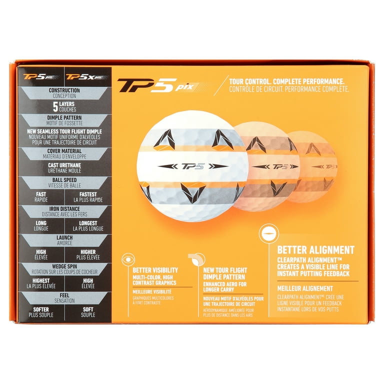 TaylorMade 2021 TP5 Pix Golf Balls White - Walmart.com TaylorMade 2021 TP5 Pix Golf Balls White - Walmart.com
