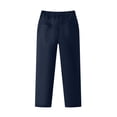 thumbnail image 6 of LONKITO School Uniform Pants for Boys Casual Straigh Leg Pants with Pockets Elastic Waist Kids Clothes Size 5-6 Years, 6 of 8