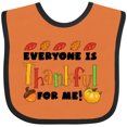 thumbnail image 3 of Inktastic Everyone is Thankful for Me Thanksgiving Baby Boys or Girls Baby Bib, 3 of 4