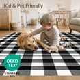 thumbnail image 4 of ODIKA 8'x10' Washable Area Rug Non-Slip Chair-Friendly Mat Under Farmhouse Tartan Gingham Doormat Layering Plaid Checkered Refined for Dining Room, Large Office, Lounge, 4 of 7