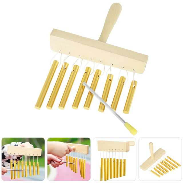Phenofice 1 Ensemble d'Instruments de Musique pour Enfants Ensemble de Percussion Monophonique Bois d'Aluminium Doré