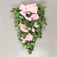 thumbnail image 3 of Chinese Easter Bunny Spring Wreath Rabbit Wreath Front Door Spring Decoration Easter Wreath Hanging Artificial Flower Garland Art Craft Holiday Decor, 3 of 3