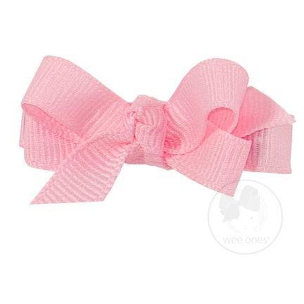Wee Ones Baby Girls Medium Grosgrain Hair Bow on a WeeStay Clip w//Plain Wrap
