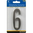 thumbnail image 2 of Hillman Group 843286 4 in. Nickel Distinctions Zinc Die-Cast Adhesive Plaque Number - 6 - 3 Piece, 2 of 3