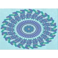 thumbnail image 1 of Ahgly Company Machine Washable Indoor Rectangle Transitional Silk Blue Area Rugs, 2' x 5', 1 of 7