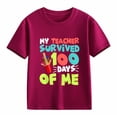 thumbnail image 7 of YUEHUA Funny School Boys Girls Kids Gift 100 Days of School Short Sleeve T-Shirt, 7 of 7