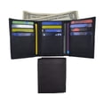 thumbnail image 2 of Genuine Leather Multi Credit Card Holder ID Trifold Wallet 553, 2 of 14