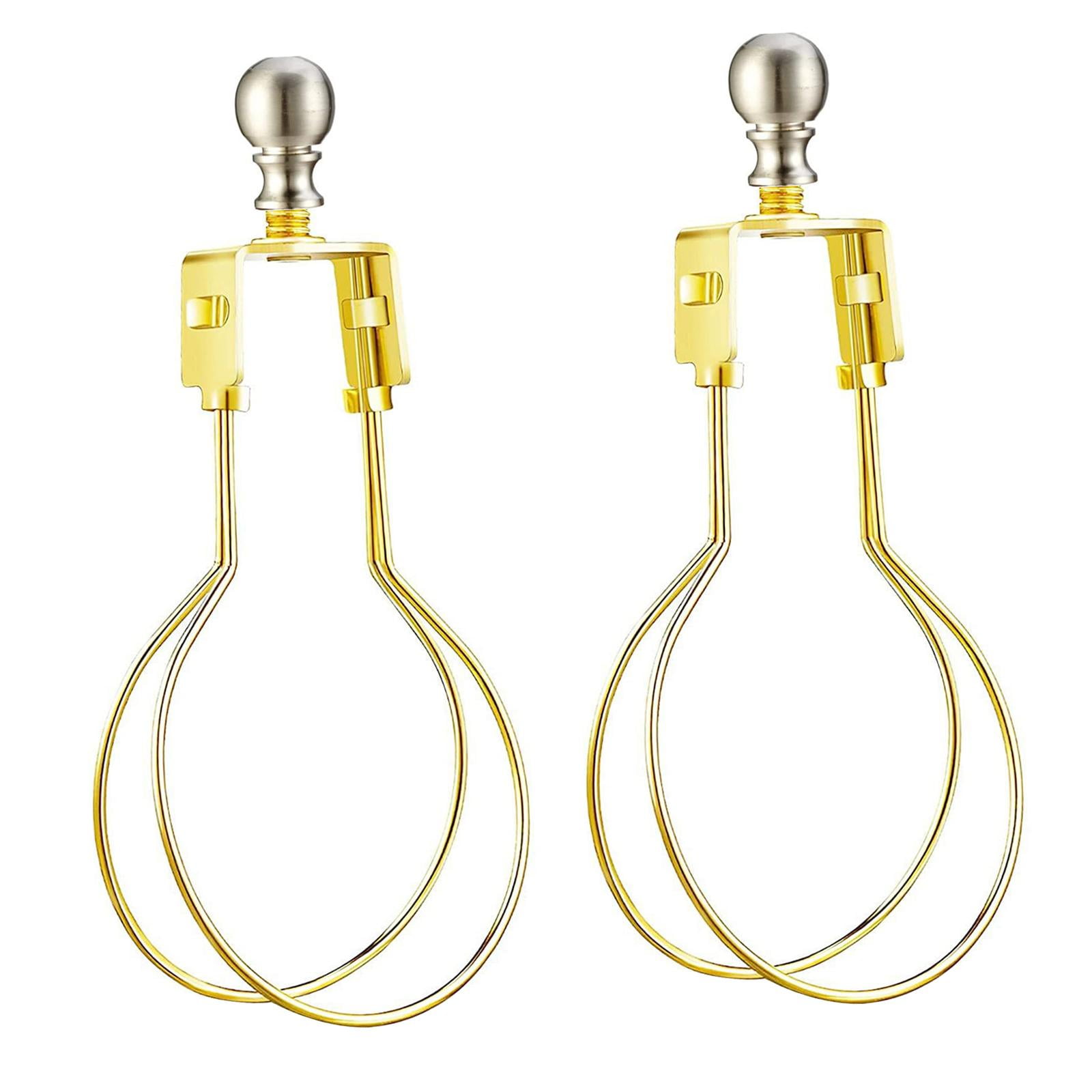 2 Pack Lamp Shade Light Bulb Clip Adapter, Includes Finial, Light Bulbs
