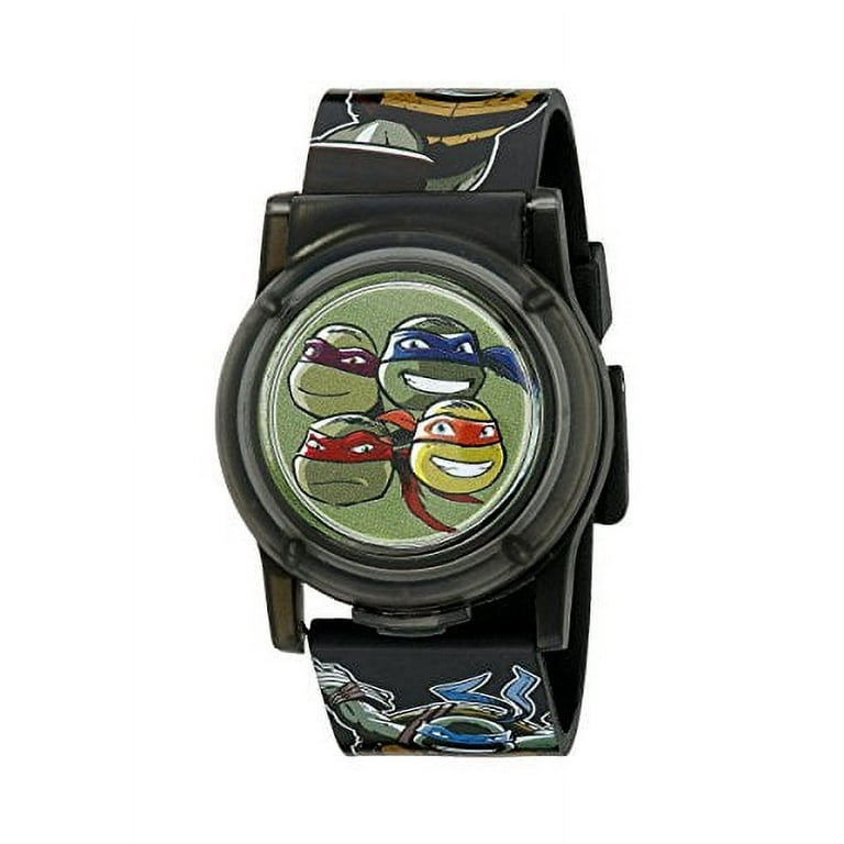 Teenage Mutant Ninja Turtles TMNT Group Shot Green Rubber Strap Watch (TMN9046)