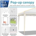 thumbnail image 2 of SANOPY 10' x 10' Pop up Canopy Tent, Canopy Shelter with 4 Removable Sidewalls and Sandbags, Outdoor Party Tent with Carry Bag for Backyard, Sliver White, 2 of 9