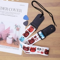 FOLOYORI 1Pack PU Leather Ukulele Strap Adjustable for Ukulele and Kid Guitar 51.09X1.97X0.39in