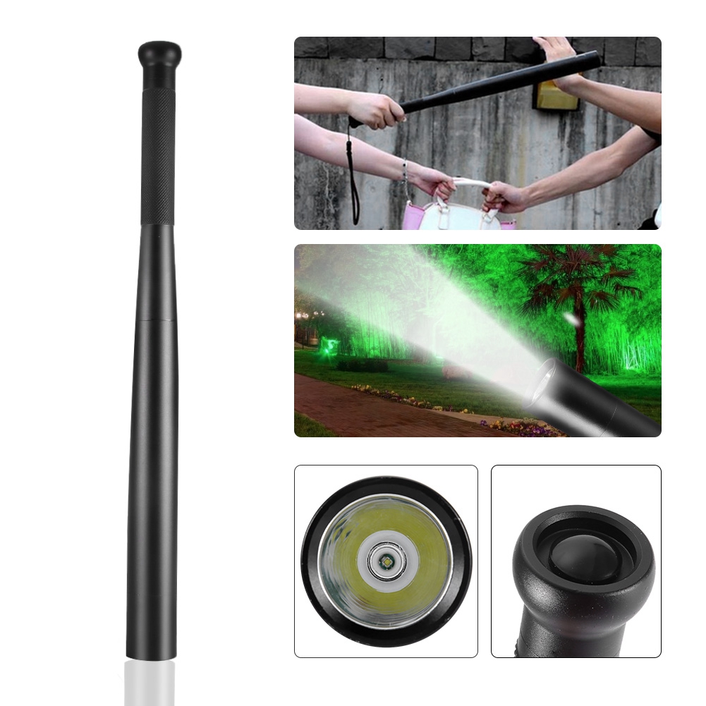 Torch, Flashlight Baseball Bat Shape Aluminum Alloy For Night For Home For  Camping