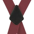 thumbnail image 3 of Buyless Fashion Textured 2 Pack Suspenders for Men - 48" Adjustable Straps 1 1/2" - X Back with Metal Clips - 5121-2-Burgundy, 3 of 7