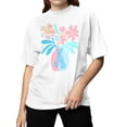 thumbnail image 2 of Vibrant Floral Art Print Women's T-shirt, 2 of 3