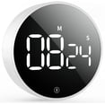 thumbnail image 1 of Temporizador digital de cocina: temporizador magnético de cuenta regresiva con pantalla LED grande, volumen ajustable, fácil de cocinar y para personas mayores y niños (blanco) JM, 1 of 5