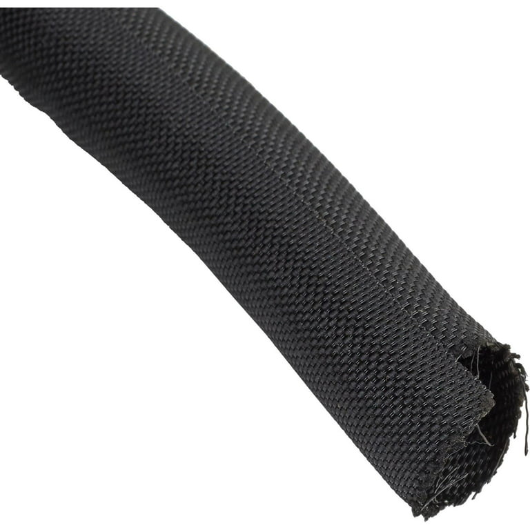 Braided Cloth Split Wire Loom Wrap, 3/4 Inch, 10 Foot Wire Sleeve 