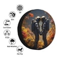 thumbnail image 3 of JUNZAN Romantic Flower Astronaut Couple Tire Cover Wheel Protector for Truck SUV Trailer Camping Rv Tire Covers-15 inch, 3 of 5