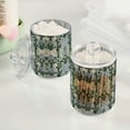 thumbnail image 2 of Yayeee 4 Pack Qtip Holder Bathroom Cotton Swab Canister with Lid Clear Dispenser Set, Blue Blossom, 2 of 6