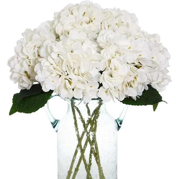Bohorizon 6PCS Hydrangea Artificial Flowers, Faux Hydrangea Flowers, Faux Hydrangea Decor for Home Wedding Party
