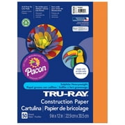 Tru-Ray, PAC103424, Construction Paper, 50 / Pack, Pumpkin