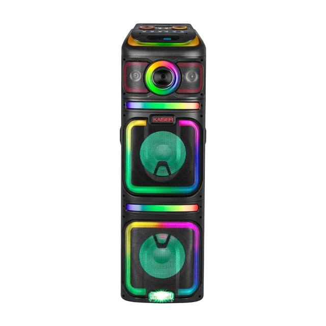Bocina Bluetooth KAISER KDS-1204A 2 x 12 pulg Luz LED 70 000 WPMPO