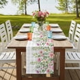 thumbnail image 4 of Table Runners 90 Inches Long Dress Scarves, Colorful Flowers Farmhouse Coffee/Dining/Kitchen Table Runner for Living Room, Spring Floral Leaves Botanical Gray Plaid 13x90 Inch, 4 of 9